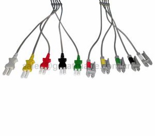 Kompatible Spacelab Tru-Link Leadwire-sæt, 5-Lead, Grabber, IEC, 24in & 2PIN