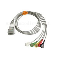 GE Marquette multilink Leadwire sæt, 5-Lead, Snap, IEC, 29 i (76 cm) & VS 2PIN
