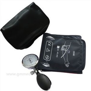 Stor voksen manuel blodtryk manchet, enkelt rør manchet med trykmåler og inflation pære mørkeblå.